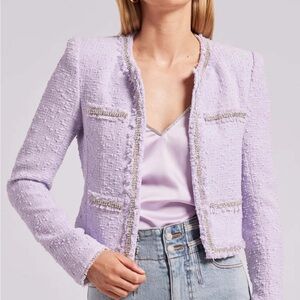 NWT!!!! Generation Love Bianca Tweed Jacket - Lilac/XS